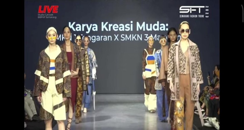 Siswa Busana SMK N 3 Magelang Ikuti Semarang Fashion Trend  2023