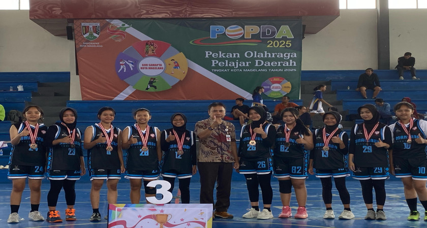 Tim Basket Skaniga Berhasil Menjadi Juara 3 dalam Pekan Olahraga Pelajar Daerah Kota Magelang tahun 2025