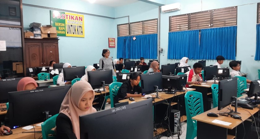 Siswa SMK N 3 Magelang Ikuti Gladi Bersih ANBK 2023