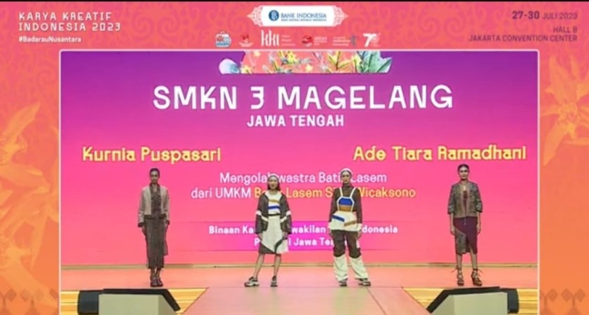 Siswa Busana SMK N 3 Magelang Ikuti Pagelaran Karya Kreatif Indonesia 2023
